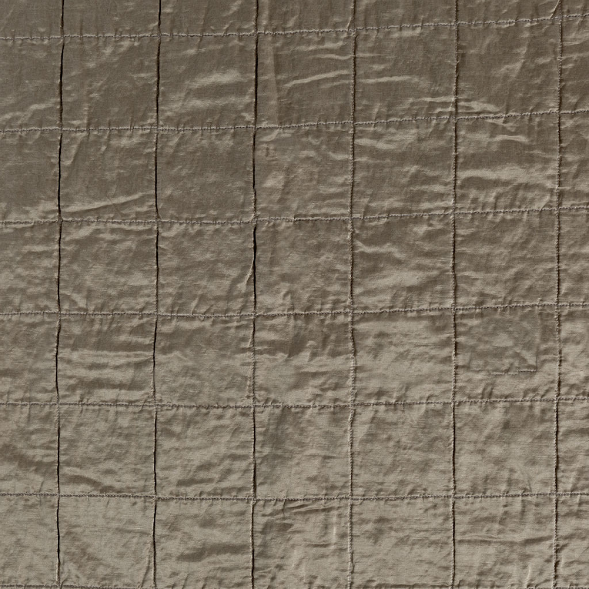 Moonlight: a shot of square-quilted charmeuse in in moonlight, a saturated, cool, mid-dark grey tone