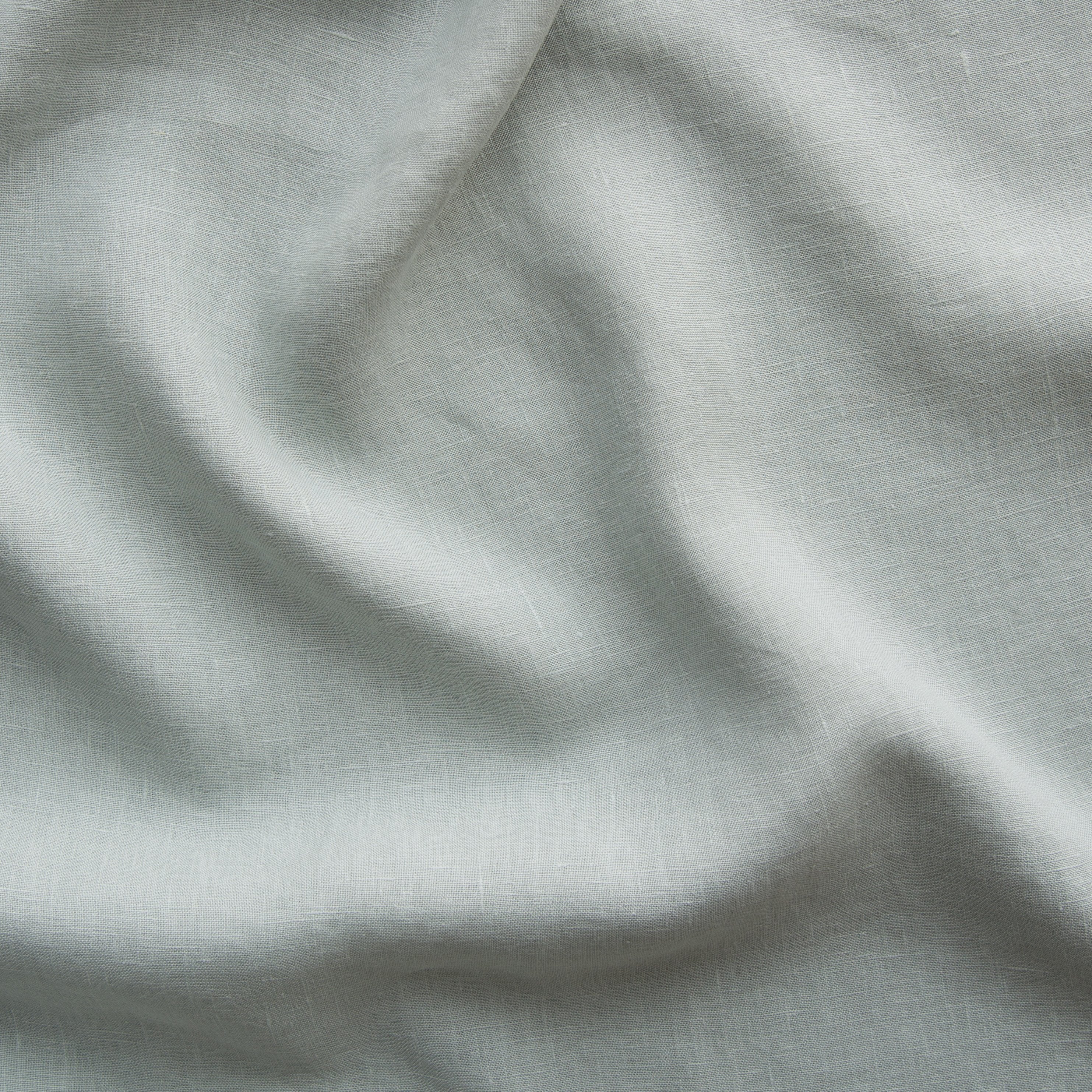 Eucalyptus: A close up of linen in eucalyptus, a soft light green. 