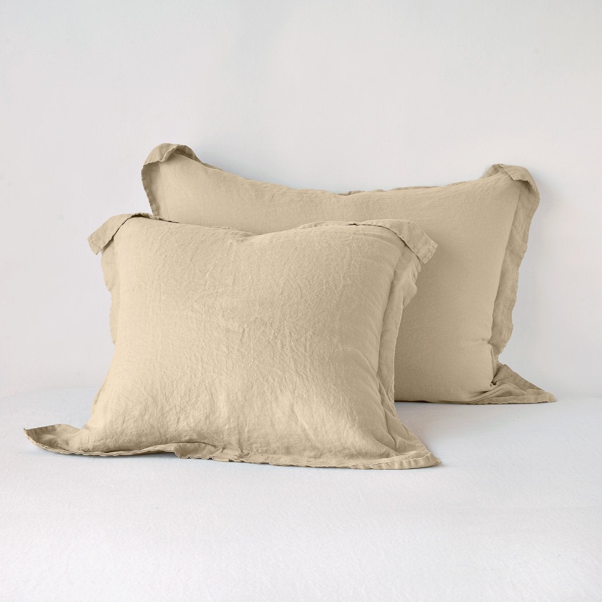 Honeycomb: Two shams leaning upright against a white background.